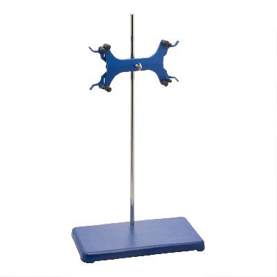 Retort Stand (Burette Stand) Cast Iron 12" x7" with Three Finger Clamp